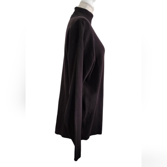 Franco Valeri Turtleneck Sweater Black Heavyweight Thick Women's Large - Picture 2 of 7